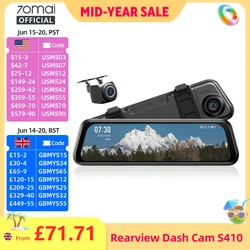 70mai Rearview Dash Cam S410 9.35 Inch Touch Screen Dual-channel Record HDR 1440P 138 FOV 70mai Car DVR S410 Supercapatior