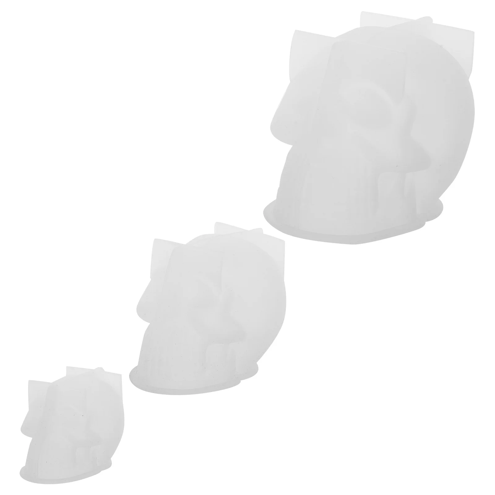 

3 Pcs Skull Mold Halloween Decor Party Molds Arts Crafts Handmade Soap