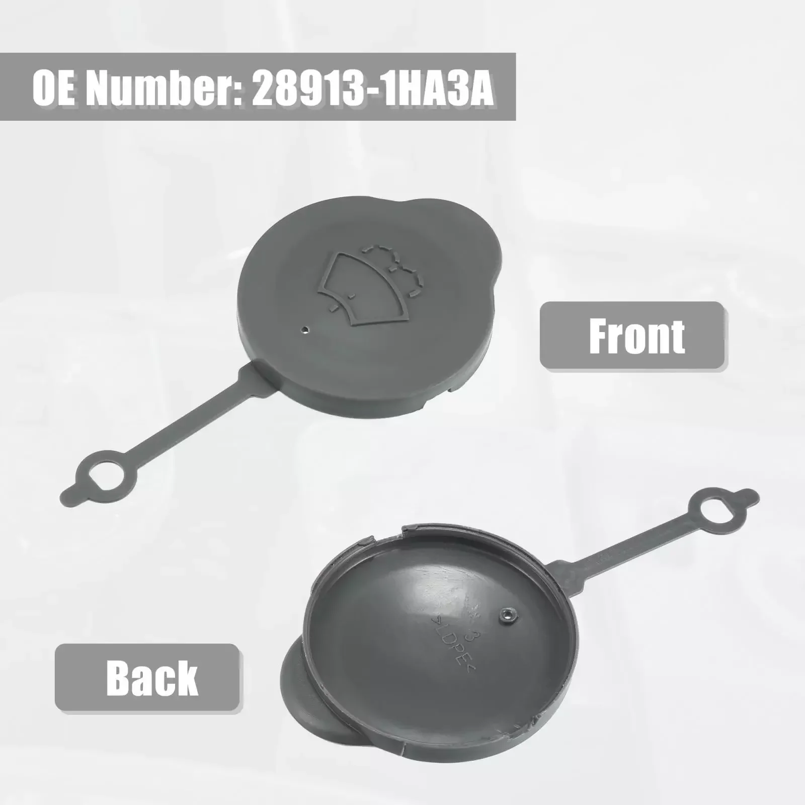 2 قطعة ممسحة زجاج السيارة الأمامي غسالة خزان السوائل غطاء 28913-1HA3A خزان المياه غطاء زجاجة غطاء لنيسان ميكرا K13 2011-16