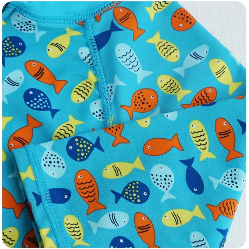 Costume da bagno intero ad asciugatura rapida per bambini bambini ragazzi costumi da bagno cerniera anteriore UPF 50 + Rash Guards Beach Surf costume da bagno