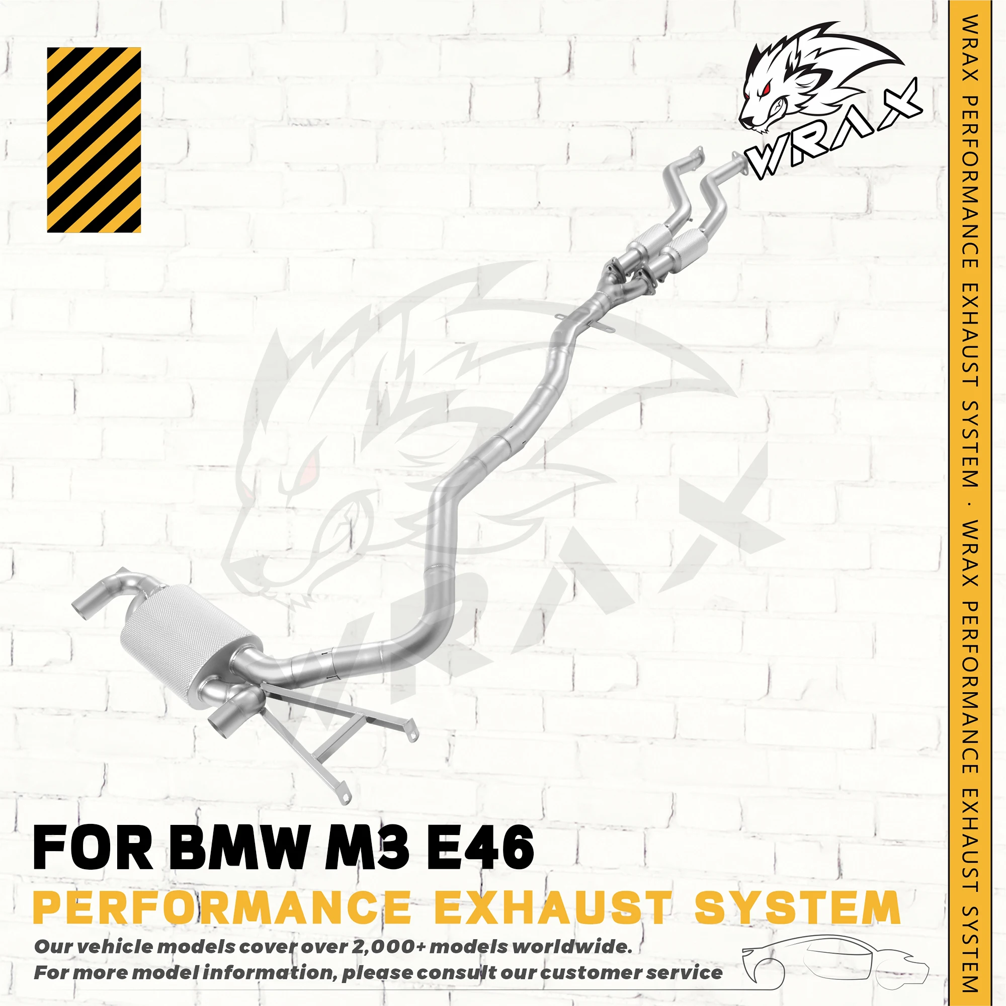 

WRAX SS 304 Catback выхлоп для BMW M3 E46, клапанная спортивная высокопроизводительная система, автомобильные аксессуары, замена прямой посадки