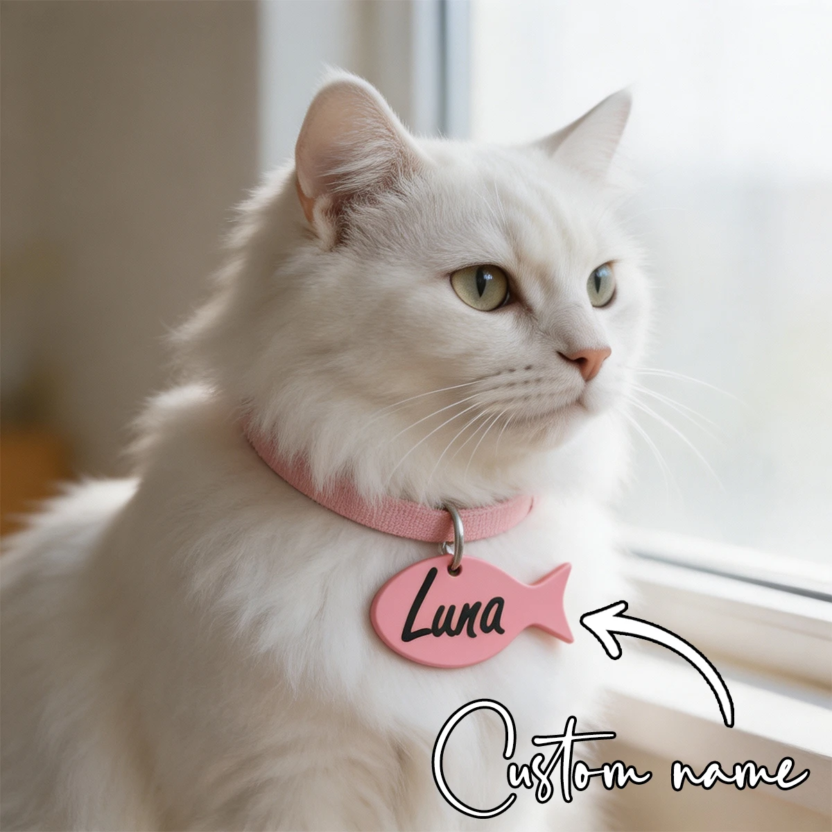 Custom 3D Pet Name Plaque Tags Cute Fish Shaped Design Pet ID Tag Christmas Party Birthday Gifts from pet enthusiasts to puppies