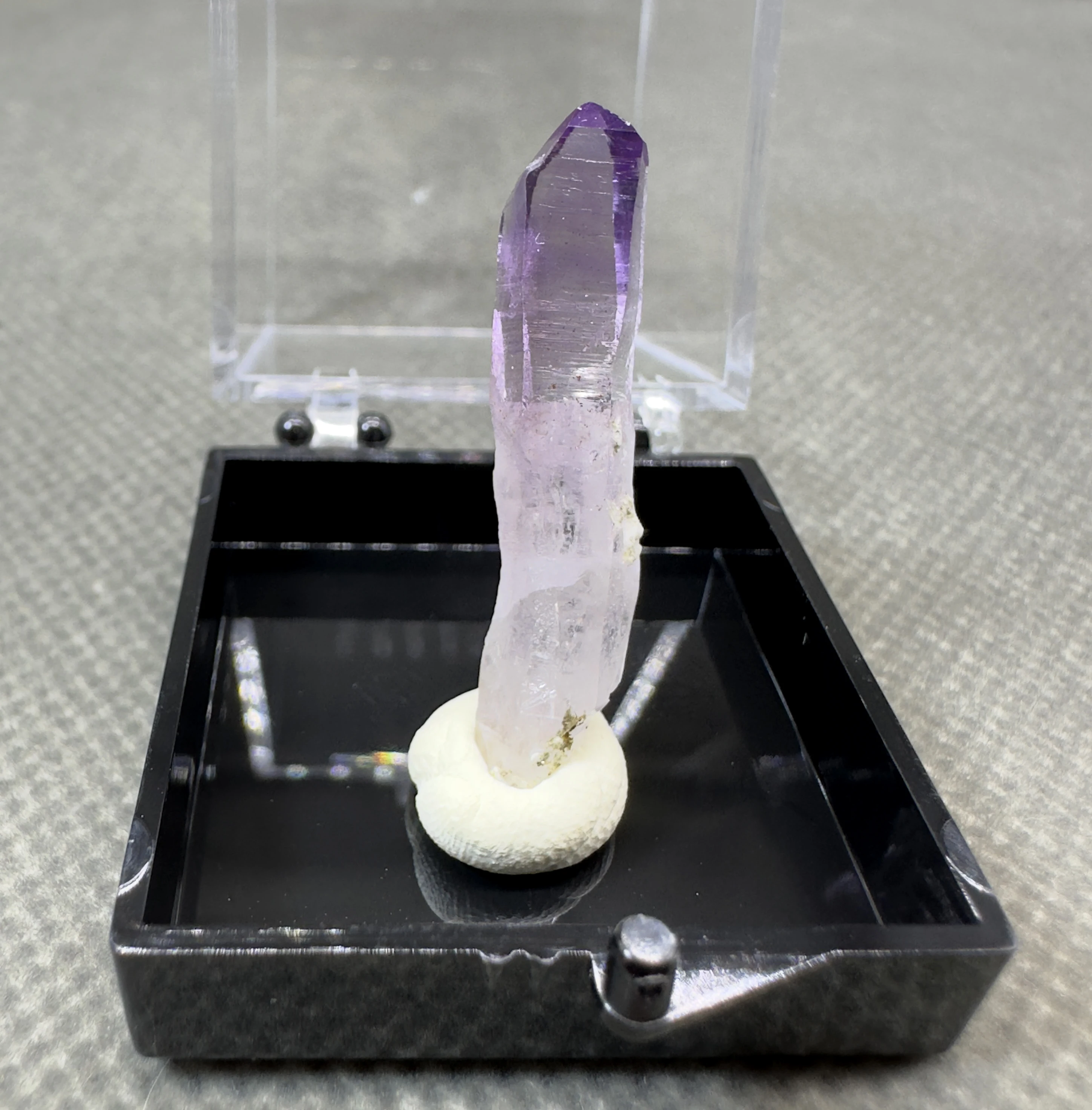Natural Rare Mexico Cruz amethyst mineral specimen + box size 3.4 cm + healing quartz crystals and stones rock gemstone
