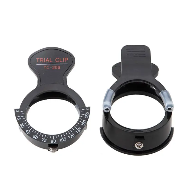 Single Eye Trial Lens Adjustable 0°-165° Scale Three-layer Optical Test Frame 2x