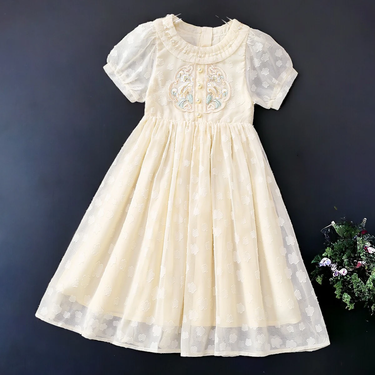 Baby Kids Bohemia Lace Dresses for Girls Outfits Floral Embroidery Summer Teens Children Princess Costumes 3 5 7 10 11 13 Years