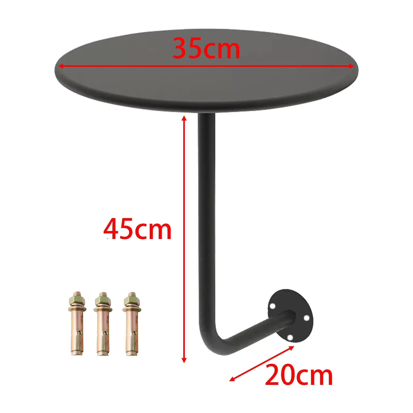 Pub Table Counter Dessert Desk Round Table Nordic Wall Mount Coffee Tea Table for Shop Office Home Living Room Small Space Room
