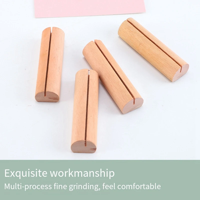 木製の場所カードホルダー、木製のテーブル番号スタンド、結婚式の看板、素朴なメッセージ名のディスプレイスタンド、20個