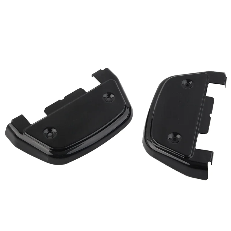 Motorcycle Passenger Footboard Covers for Harley Electra Glide Street Glide Road Ultra Softail Black D-Shaped Foot Cap