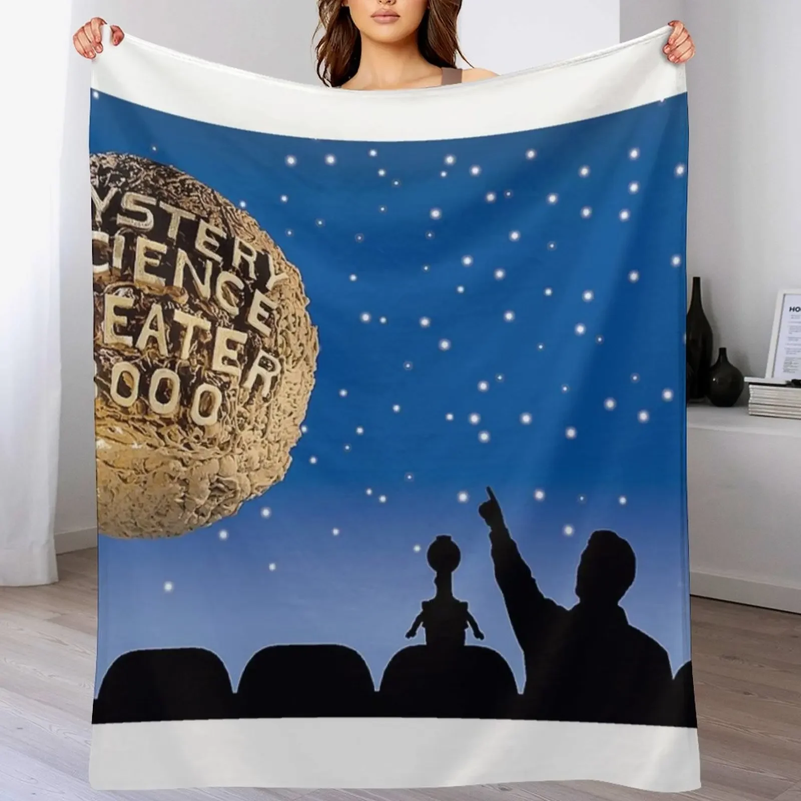 

MST3K - Mystery Science Theater 3000 logo Throw Blanket wednesday Sofas Designers Polar Blankets