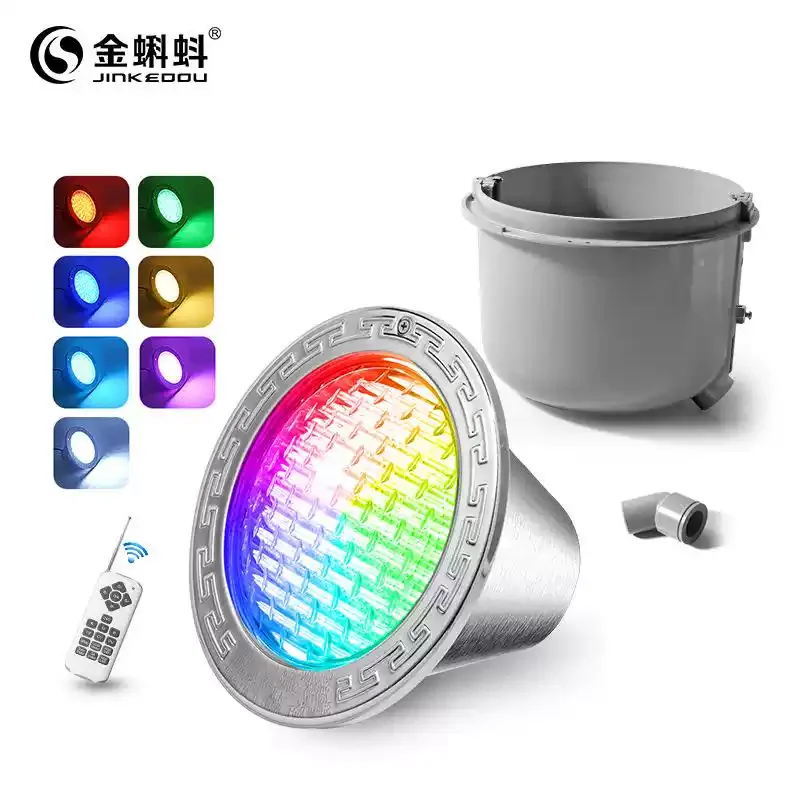 Embedded LED swimming pool lights, underwater lights, multi-color remote-controlled landscape lighting fixtures