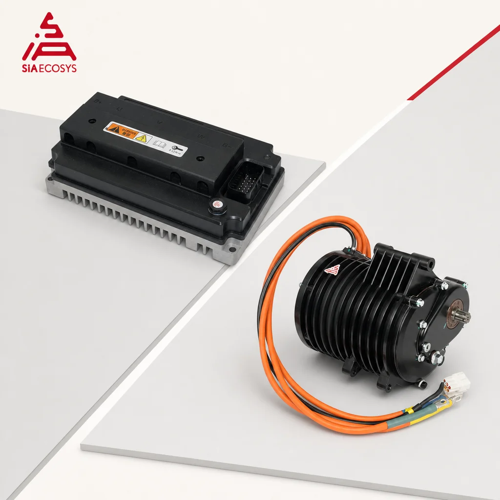 QSMOTOR QS138 V3 70H PMSM Mid Drive Motor Kit with EM150-2SP VOTOL Controller for Electric Motorcycle DIY Conversion Upgrade