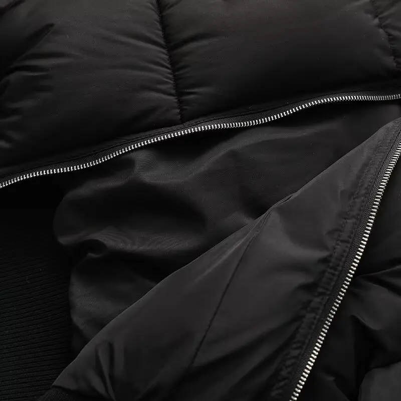 Winter Jackets Women's Thick Warm Coat Black Outwear Solid Long Sleeve Tops Streetwear With Zipper 2024 inszart Jacket Coat Top