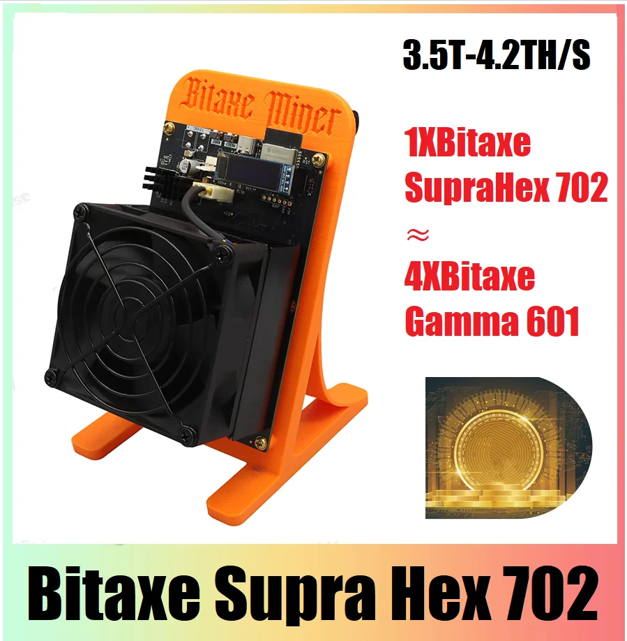 

Bitaxe SupraHex 702 Solo Miner 3.5T-4.2TH/S 60W-110W 6XBM1368 ASIC Chip Bitcoin BTC Miner Open Source ASIC Miner