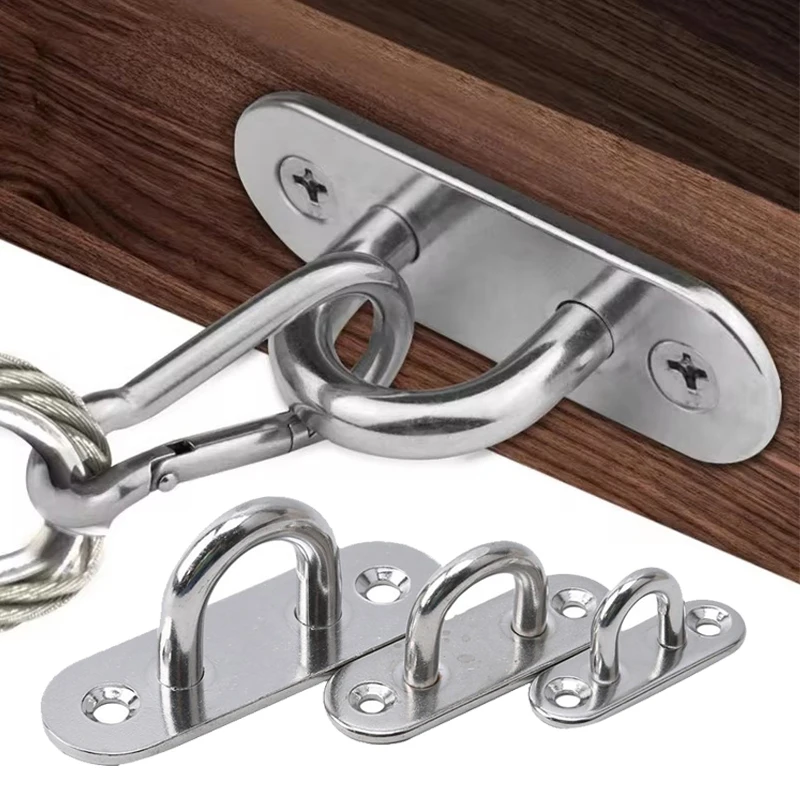 

M6 M5 M8 Oval Eye Board Marine Deck Buckle Staple Boat Shade Sail Mounting Fastening Set 304 Stainless Steel Heavy Duty Hanging
