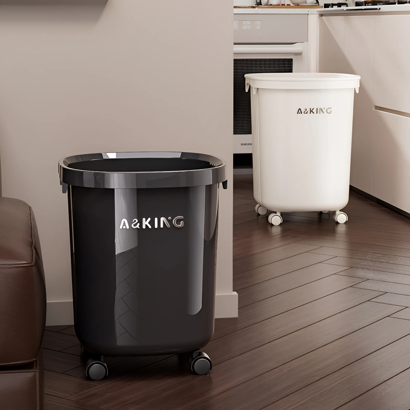 

High Aesthetic Value Large Capaci Kitchen Batoom Waste Bin Bedroom Toilet Sanitary Barrel Home Use round ape Plastic