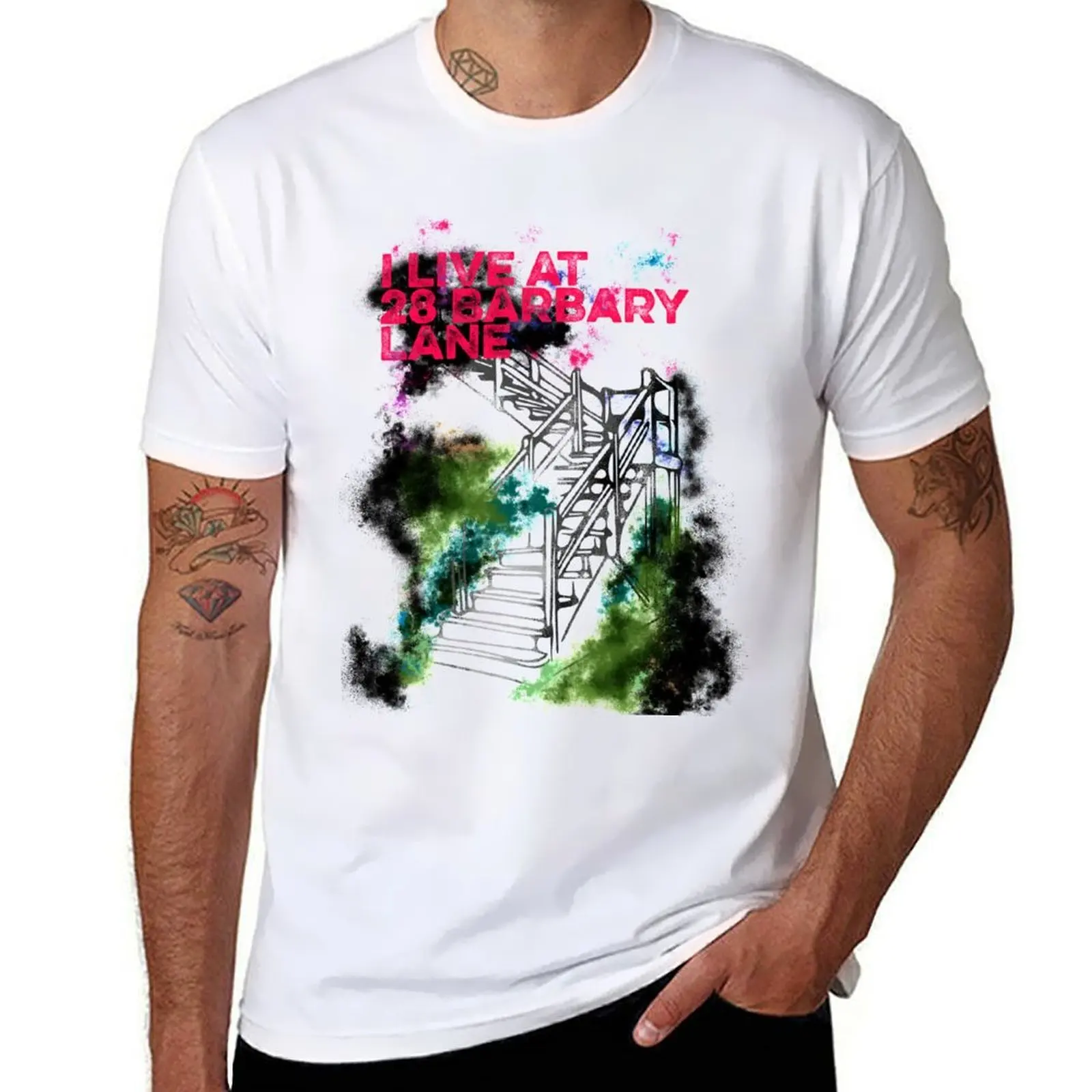 I live at 28 Barbary Lane - Tales of the City T-Shirt t shirt for man t shirt men 100% cotton luxury brand T-Shirt