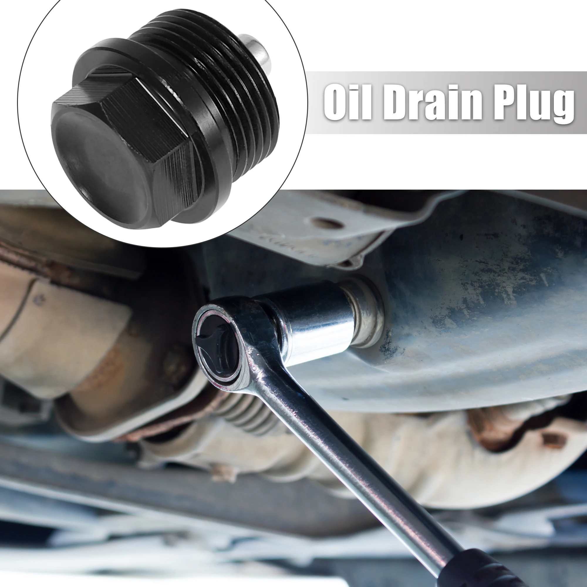 UXCELL 1 Set M24x1.5 Magnetic Oil Drain Plug Universal Auto Sump Drain Nut Oil Drain Bolt Screw with Gasket Car Accessories