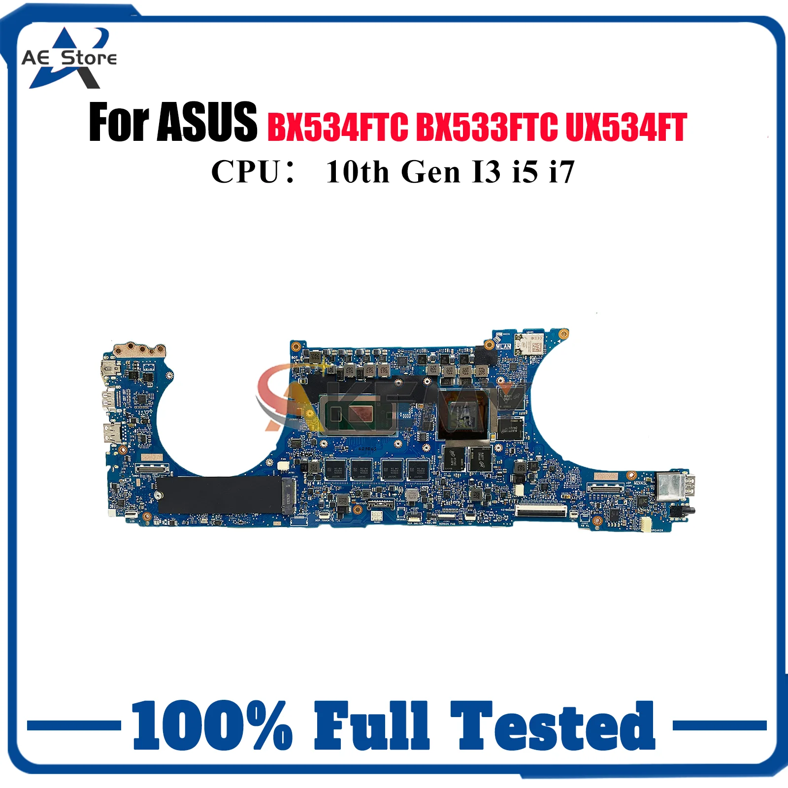 

UX534FT Материнская плата для ноутбука ASUS BX534FTC BX533FTC UX534FT UX534FTC RX534FTC UX534F BX534FT Материнская плата с 10-го поколения I3 i5 i7