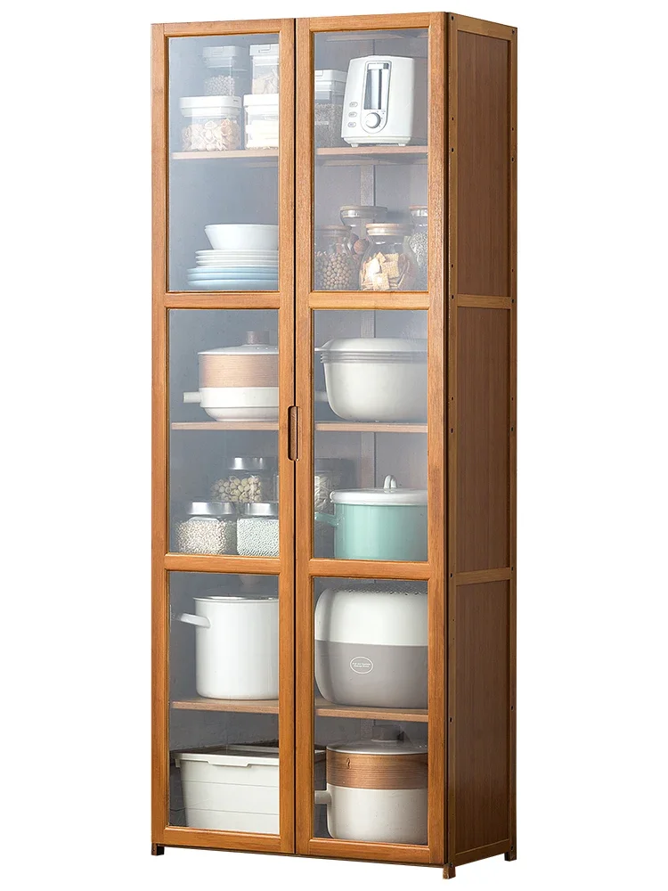 Kitchen storage rack, storage cabinet, living room wall facing small household tea, beverage