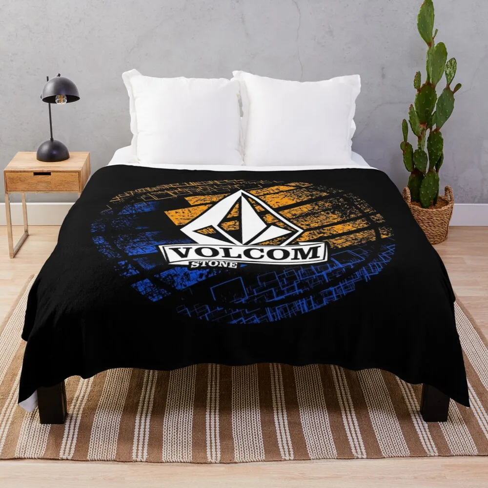 volcom-stone Throw Blanket Cute Plaid wednesday Bed Fashionable Shaggy Blankets