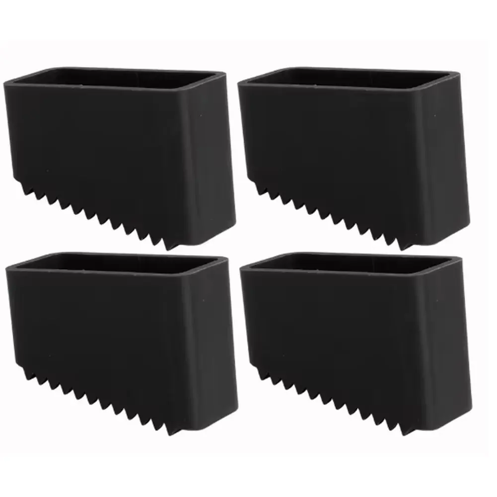 4PCS Rubber Anti-Slip Ladder Foot Covers for Extension Ladders and Folding Ladders with Tool-Free Clip-On Design