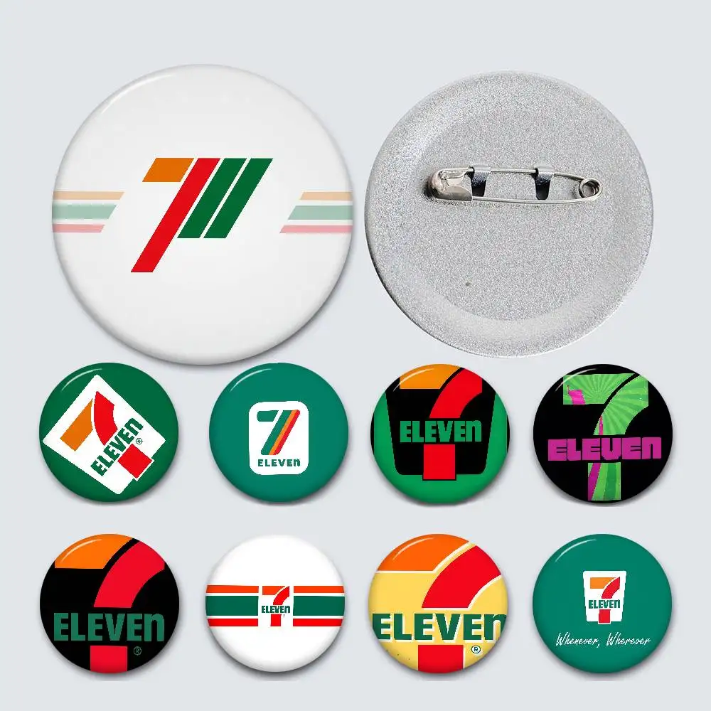 7-E-ELEVENS Anime Button Pin Handmade Brooch for Clothes Cartoon Badge Backpack Decoration Jewelry Accessories