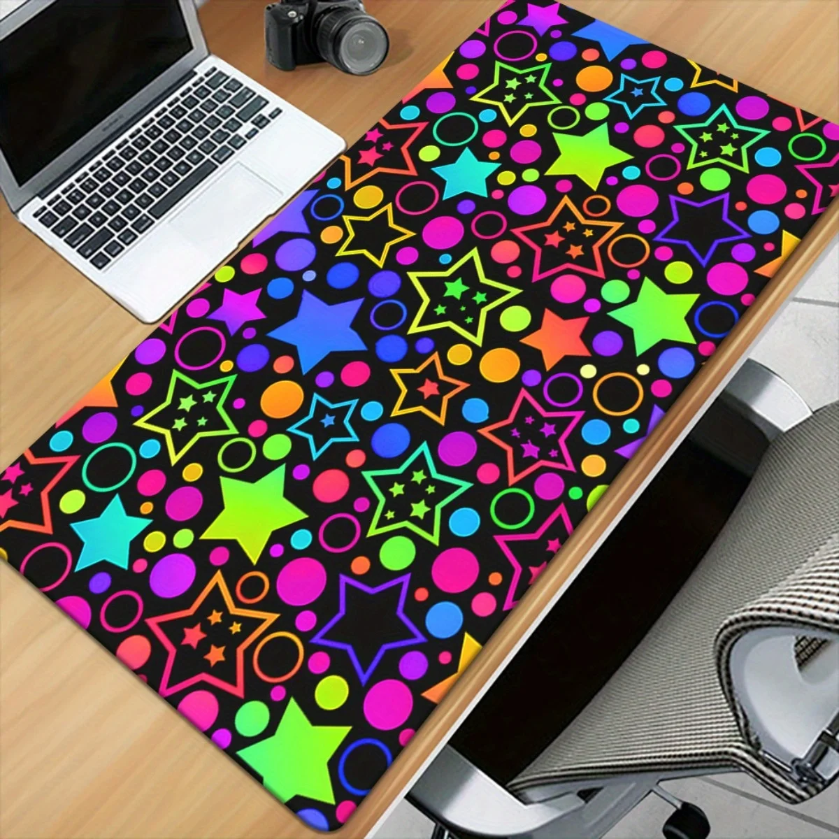 Brand Star Color HD Printed Iron Desk Pad, Multi Functional XXL Gaming Mouse Mat, Office Computer PC Keyboard Mat, Colorful