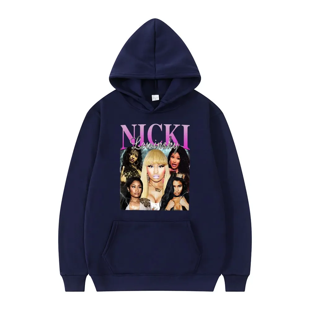 Rapper Nicki Minaj Print Hoodies Vintage Hip Hop Fashion Men Women Casual Oversized Fleece Casual Sweatshirt Streetwear Hoodie