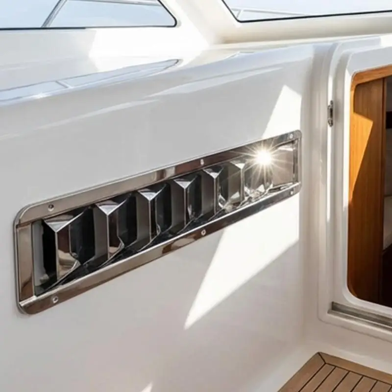 Rustproof Steel Ventilation Grille Rectangle Shaped Vent Grille Upgrades Perfect for Marine Use On Ships & Luxury Yachts