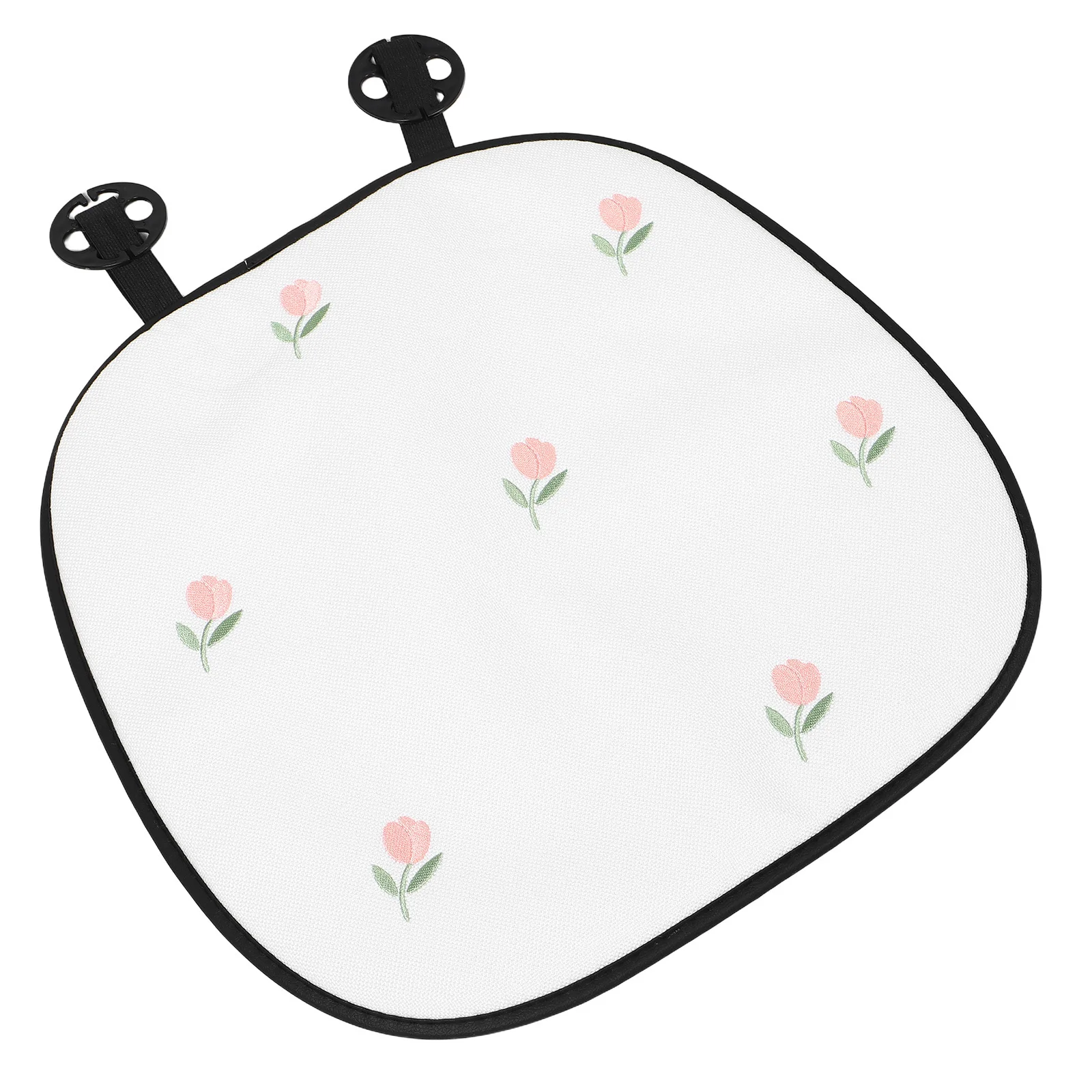 

Car Seat Cushion Summer Cooling Breathable Tulip Design Floral Pattern Universal Fit For Car Truck Office Chair Linen