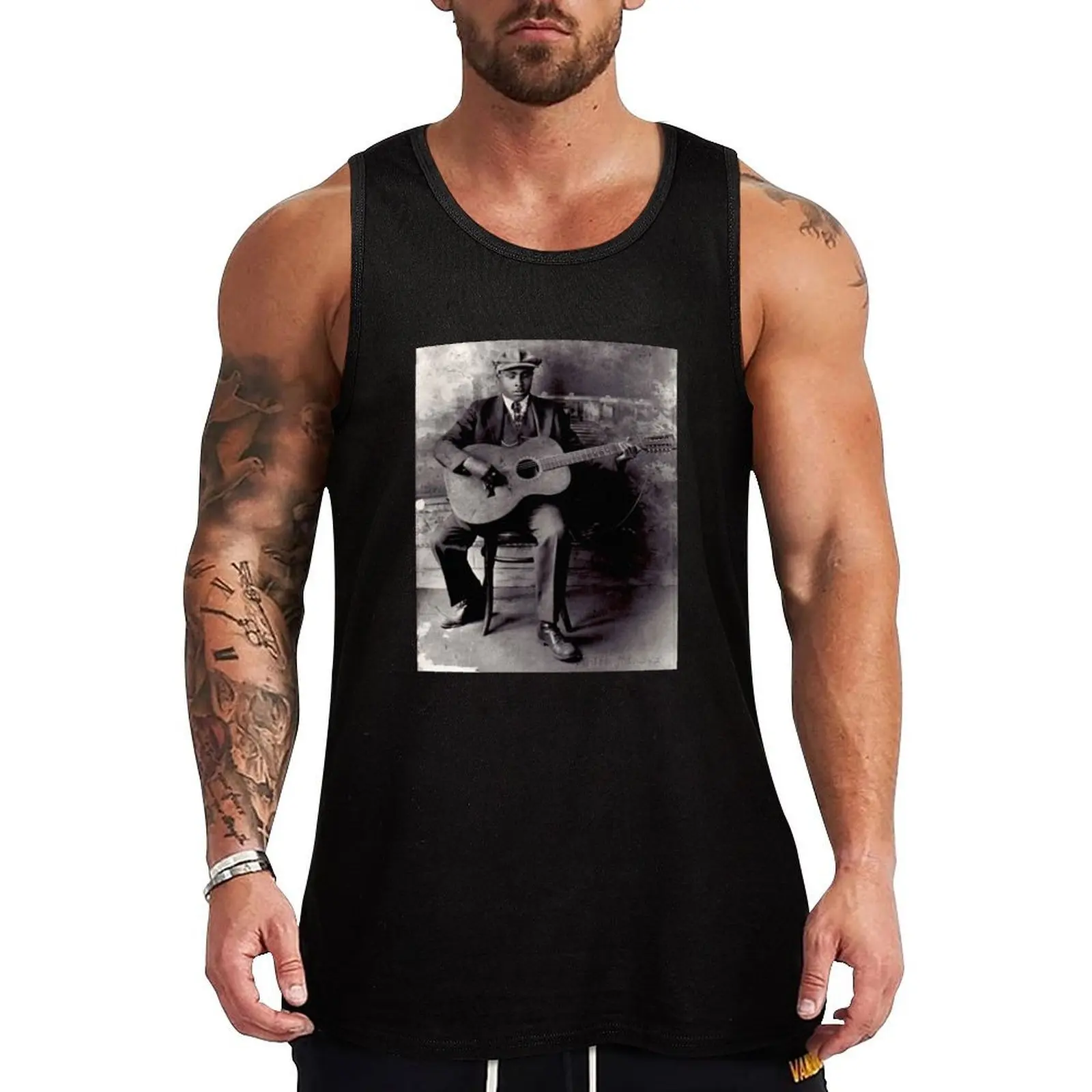 Blind Willie McTell Tank Top Street Style Casual Tank Top Urban Sleeveless Top