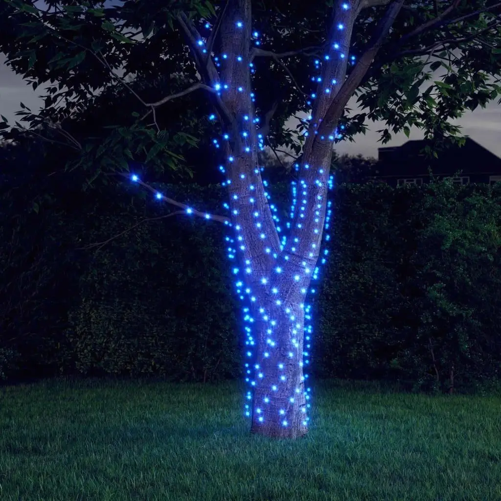 2-Pack 200 Blue Solar Fairy Lights for Indoor & Outdoor Decor