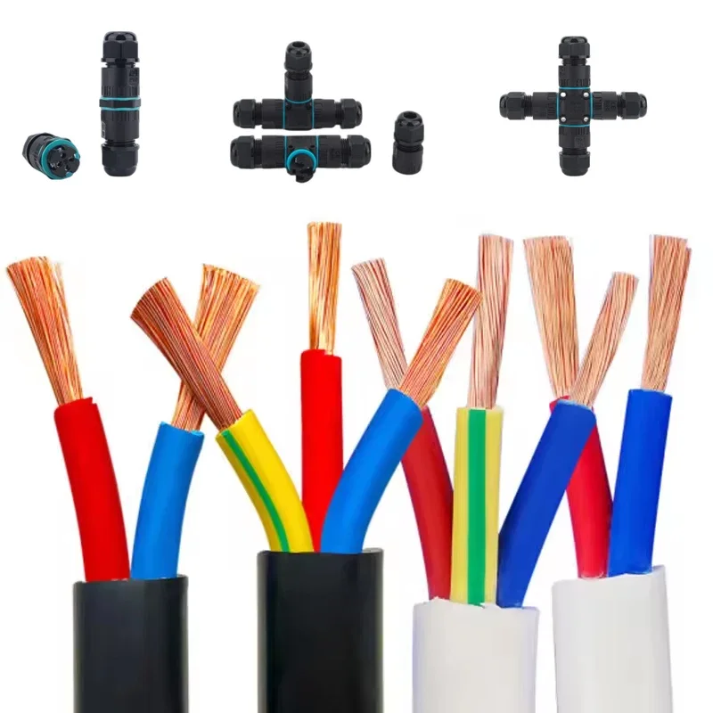 Cable de cobre impermeable para exteriores, aislamiento con revestimiento de PVC de 5-20m, 2/3 núcleos, Cable DIY para accesorios de iluminación, cables de instalación