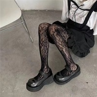 Sweet Cute Girls Summer Tights Punk Style Thigh High Stockings Hosiery Sexy Mesh Fishnet Pantyhose Colorful Hollow Out Stocking