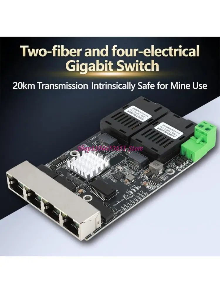 2 SFP 4 RJ45 Industrial Gigabit Networking Switches Module With Wide Voltages Support 