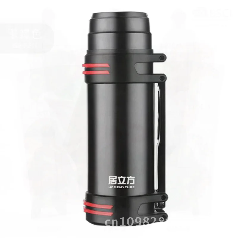 

Изоляционный термос большой емкости из нержавеющей стали 316, портативная автомобильная дорожная бутылка для воды с ремешком для тепла на открытом воздухе, 12-24 часа