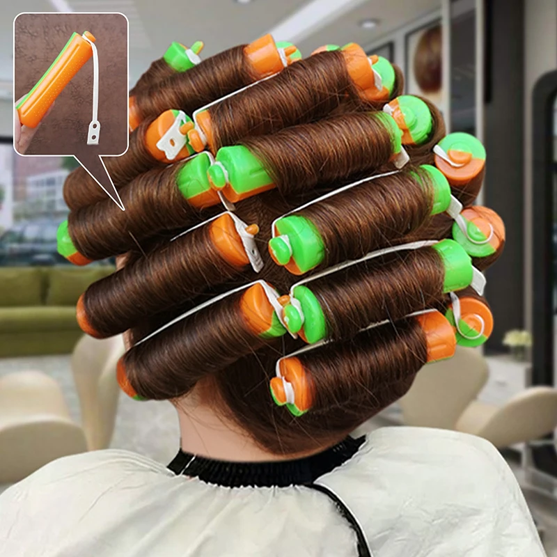 

10 шт. щипцы для завивки, 8 размеров щипцов для завивки, пластиковые стержни для холодной волны с резинкой для женщин, длинные короткие волосы, сделай сам