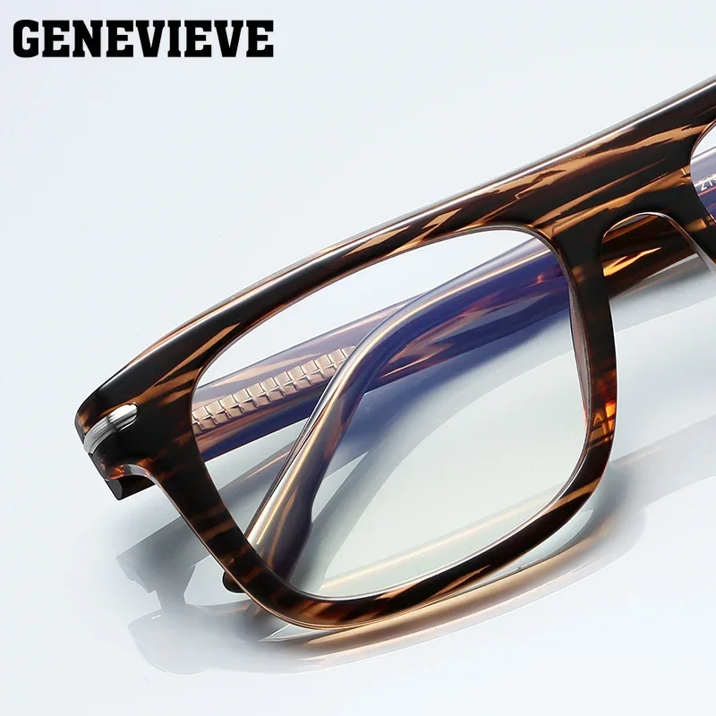 GENEVIEVE New Simple Fashion Men\'s Anti-blue Light Glasses Can Be Customised Prescription Photochromic Ladies Reading Glasses
