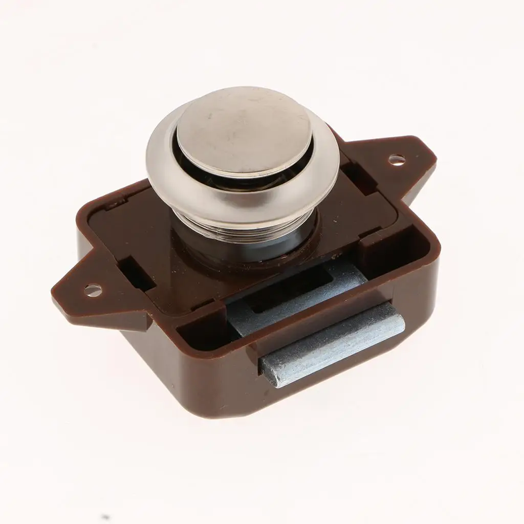 Cupboard Cabinet Push Button Latch Knob Motorhome Camper TP005-BN