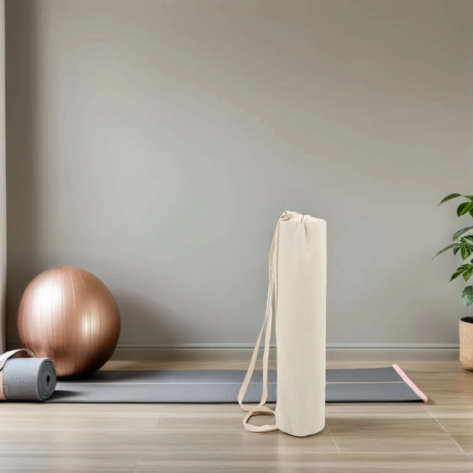 حقيبة تخزين بساط اليوجا برباط خفيفة الوزن وقابلة للطي مع حزام كتف للتمرين واللياقة البدنية والسفر في صالة الألعاب الرياضية