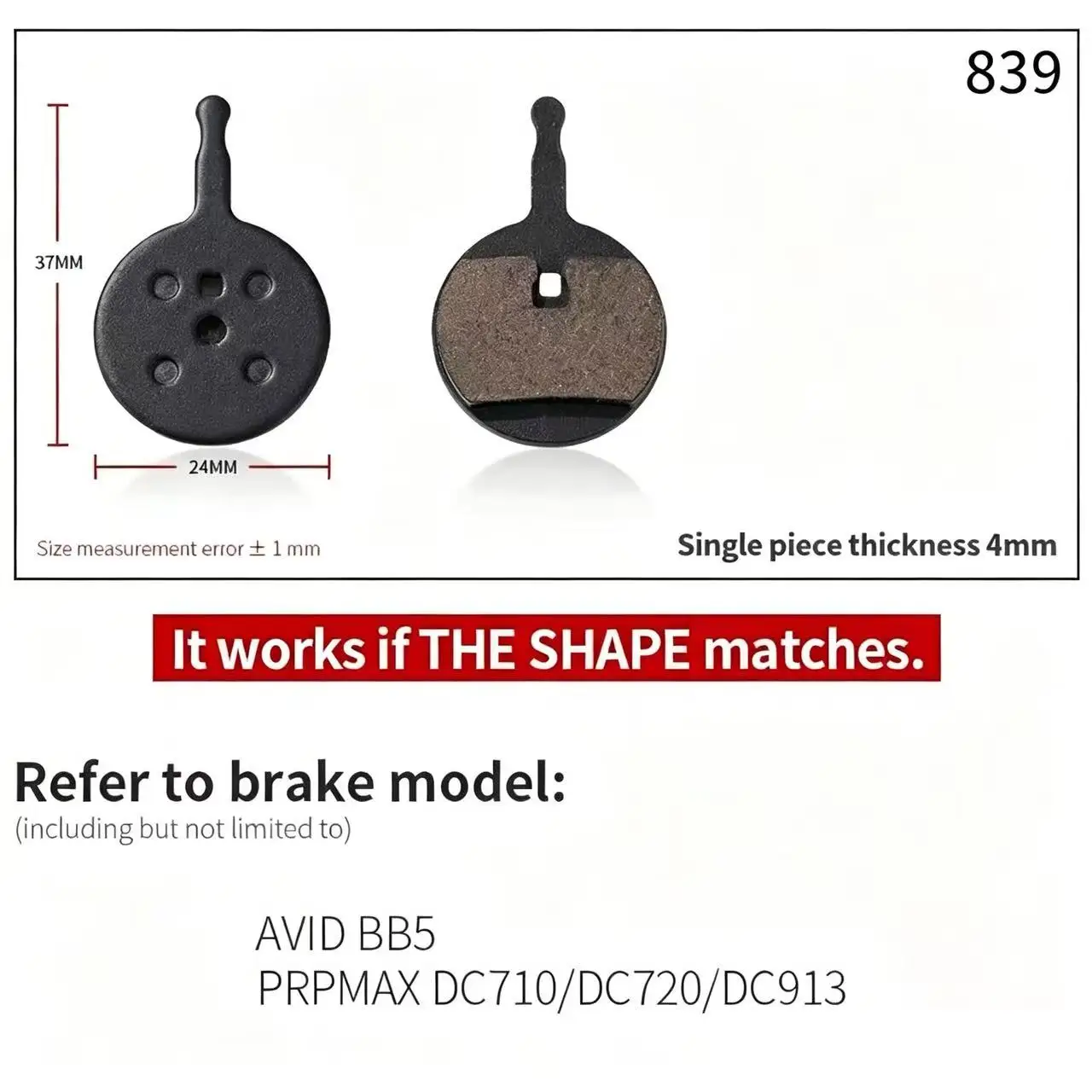 1 Paar hydraulische Scheibenbremsbeläge aus Kunstharz für Mountainbikes, geeignet für Shimano SRAM AVI Hayes Magura Parts – Detail 9