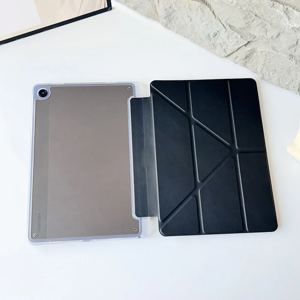 

Shockproof Acrylic Case for Samsung Galaxy Tab A9 Plus /A11 Plus 11 Inch Tablet Protective Y-Fold Back Cover Shell Hard Case