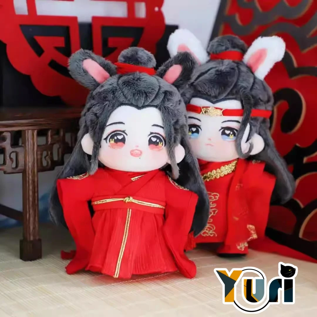 

MDZS Mo Dao Zu Shi Wei Wuxian Lan Wangji Wedding Clothes For 15cm Doll Toys Outfit Hat Cute C GG