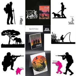 Male Hunter animals metal cutting dies Scrapbooking decoration paper craft knife mould blade punch template Embossing stencils