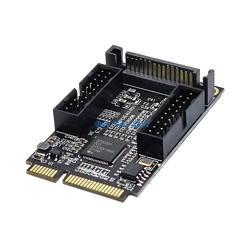 20CE Mini PCIe to Twin 19-Pin Front Panel Adapter Miniature 4Pin/ Power