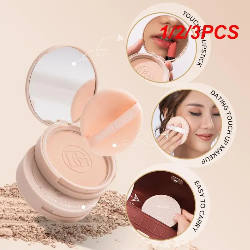 

1/2/3PCS Concealer Powder Natural Makeup Oil Control Oil Control Powder Cake Make-up Cosmetics Long-lasting Oil Control