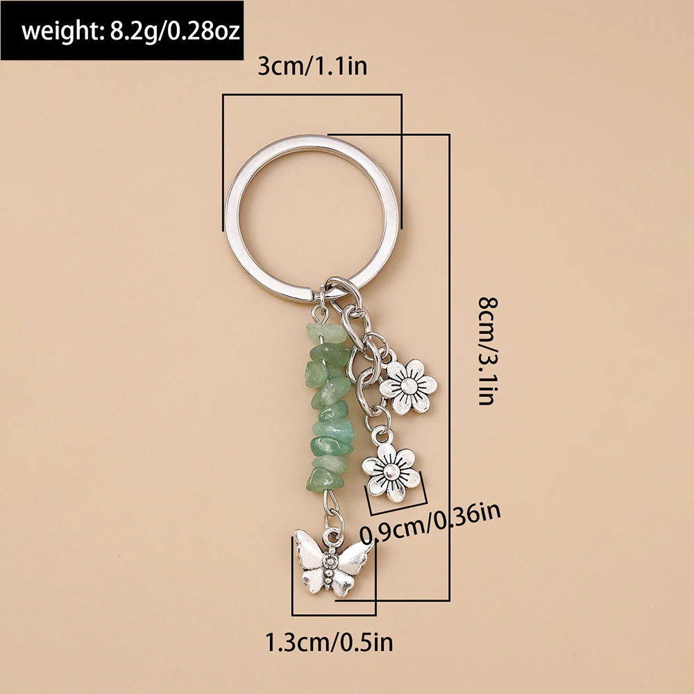 Aihua Y2K Schlüsselanhänger, modisch, niedlich, Liebesherzen, Schmetterling, Blume, Schlüsselanhänger, Ringe für Damen und Herren, Tasche, Rucksack, Hosen, Kette, Schmuck, Geschenke – Detail 23