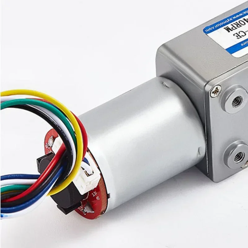 371 Micro turboworm DC gear motor speed regulation low speed motor 12v24v encoder with speed measurement