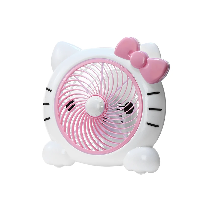 Small cartoon electric fan, student dormitory bed fan, mini office desktop, bedside household fan