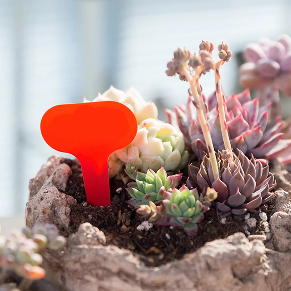 

200Pcs Plant Tags T-Type Plastic Inclined Durable Garden Label for Seedling Marker Flower Tag Reusable Nursery Use